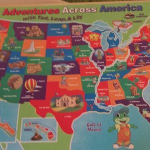 Wooden puzzle of states